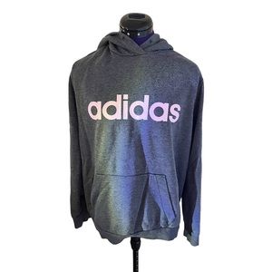 Adidas Hoodie With Pink Brand Name